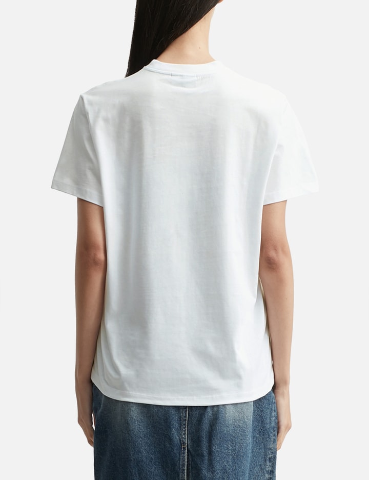 Ganni Organic Cotton T-shirt Featuring Kitty Graphic In White