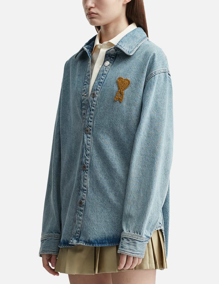 Blue Cotton Knitted Ami De Coeur Overshirt Placeholder Image