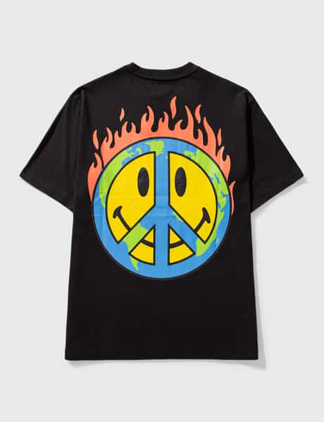 Market SMILEY® Earth On Fire 티셔츠