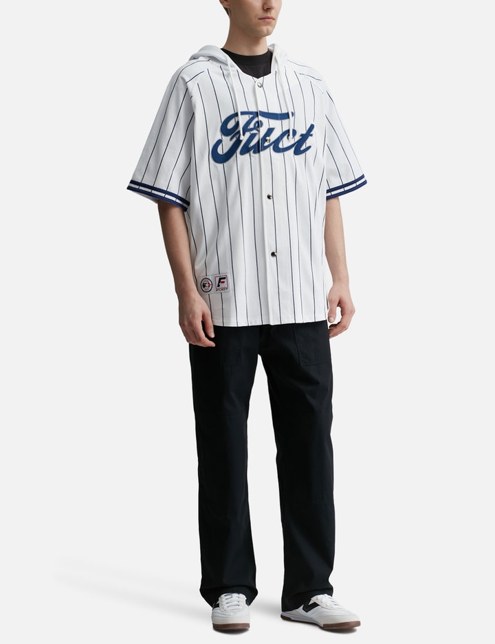 Shop Fuct Hooded Baseball Shirt In White