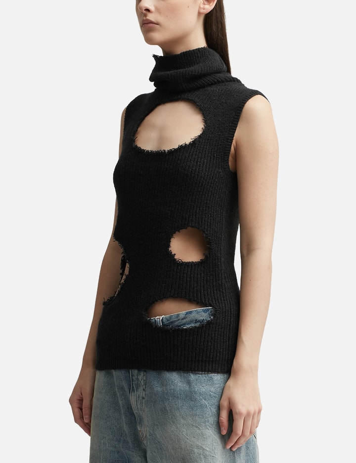 Distressed Sleeveless Jumper Placeholder Image