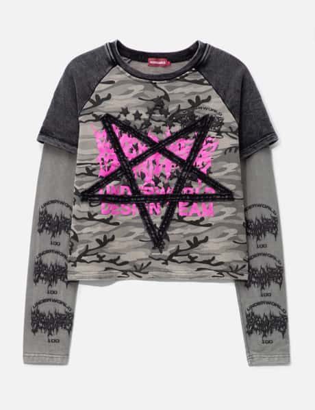 RECKLESS SCHOLARS UWDT Pent Patch Camo Long Sleeve T-shirt