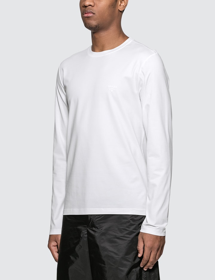 Cotton Stretch Frame Logo Long Sleeve T-Shirt Placeholder Image