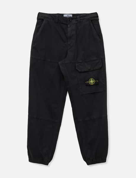 Organic Cotton Stretch Broken Twill 'OLD' Effect Cargo Trousers view 6