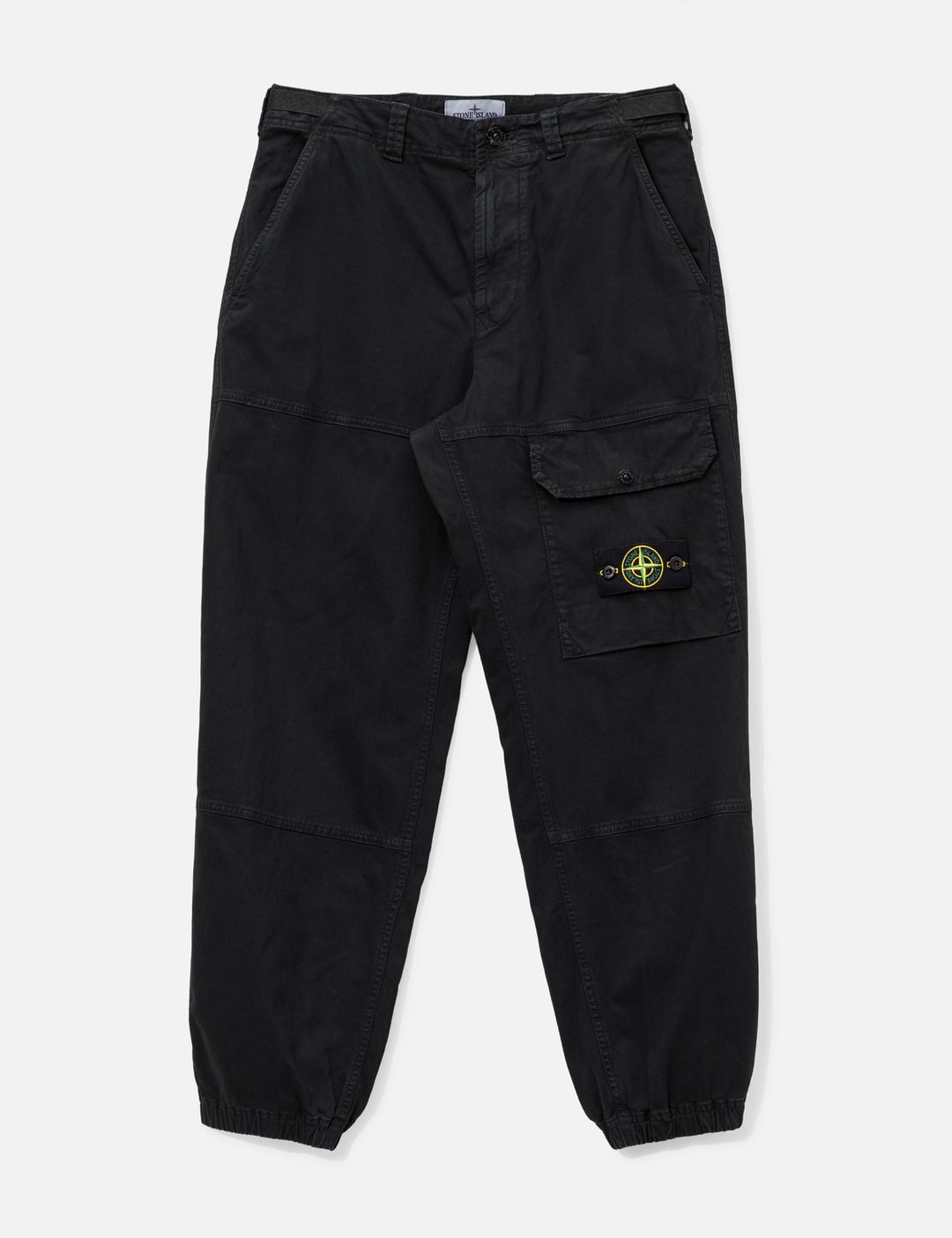 Organic Cotton Stretch Broken Twill 'OLD' Effect Cargo Trousers view 7