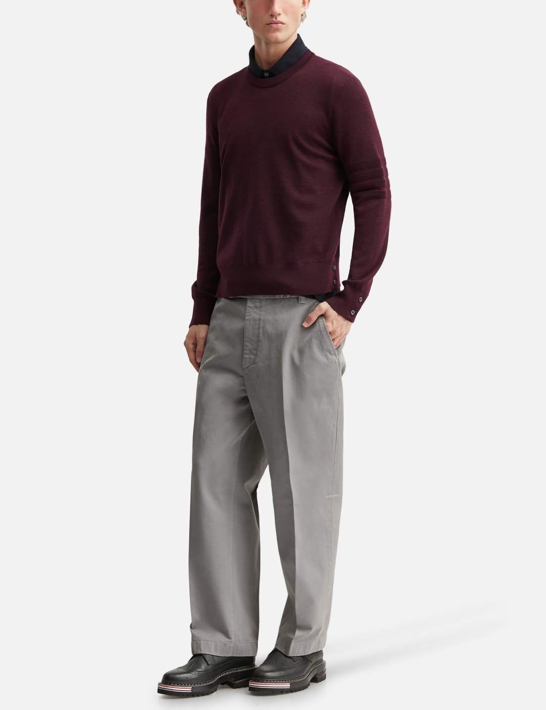 Ottoman Milano Stitch 4-Bar Bomber Pullover view 15