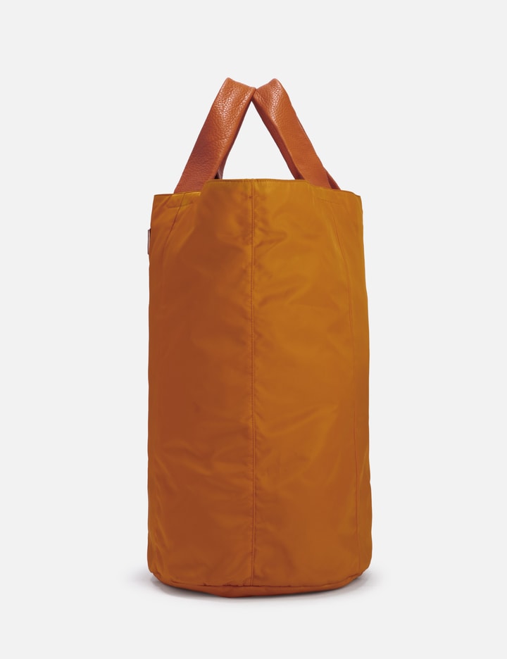 Shop Prada Nylon With Leather Strap Bag In Orange