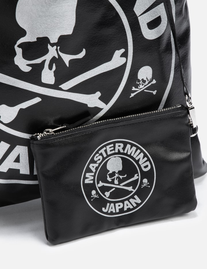 Shop Mastermind Japan Leather Tote Bag In Black