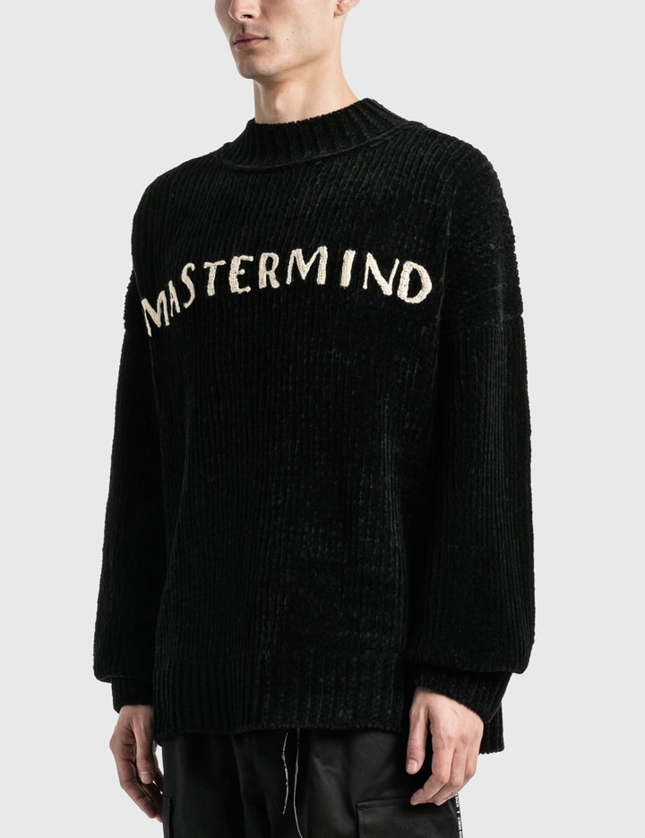 Cashmere Hand Knitted Mockneck Crew Sweater Placeholder Image