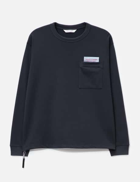 Suvin Compact Jersey Big QOL Tag Long T-Shirt view 6