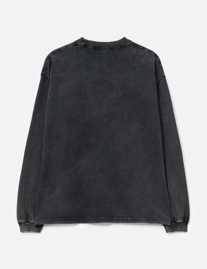 "Logo" Washed Long Sleeve Tee