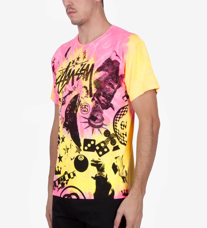 Pink Classic College Tie-dye T-Shirt Placeholder Image