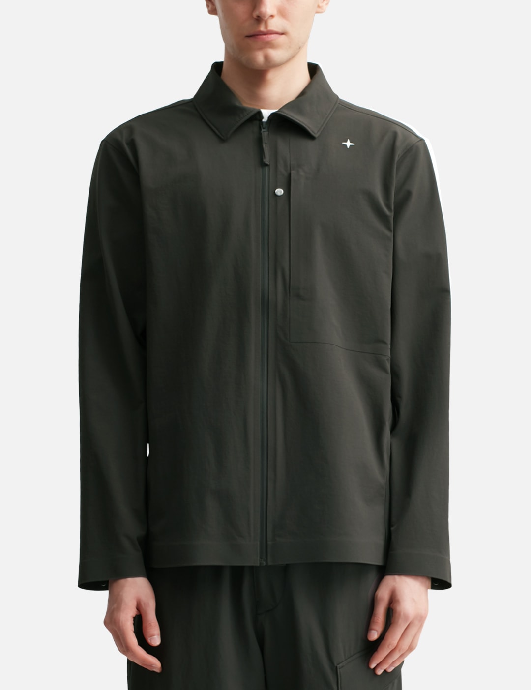 Textured Stretch Nylon Stellina Overshirt view 12