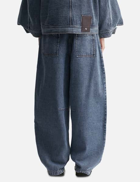 Paneled Barrel Jeans view 12