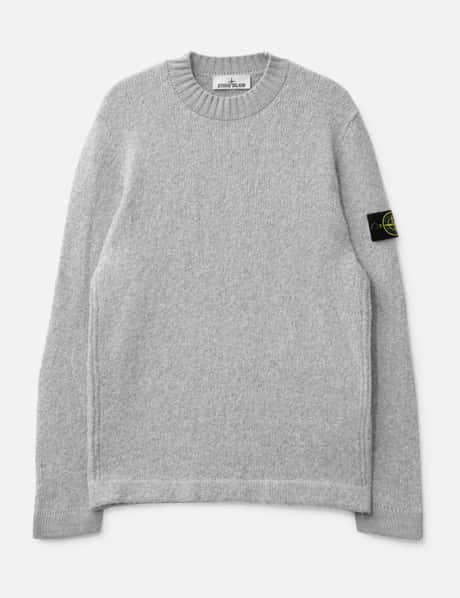 스톤 아일랜드 Fancy Yarn Crewneck Jumper With Brushed Texture
