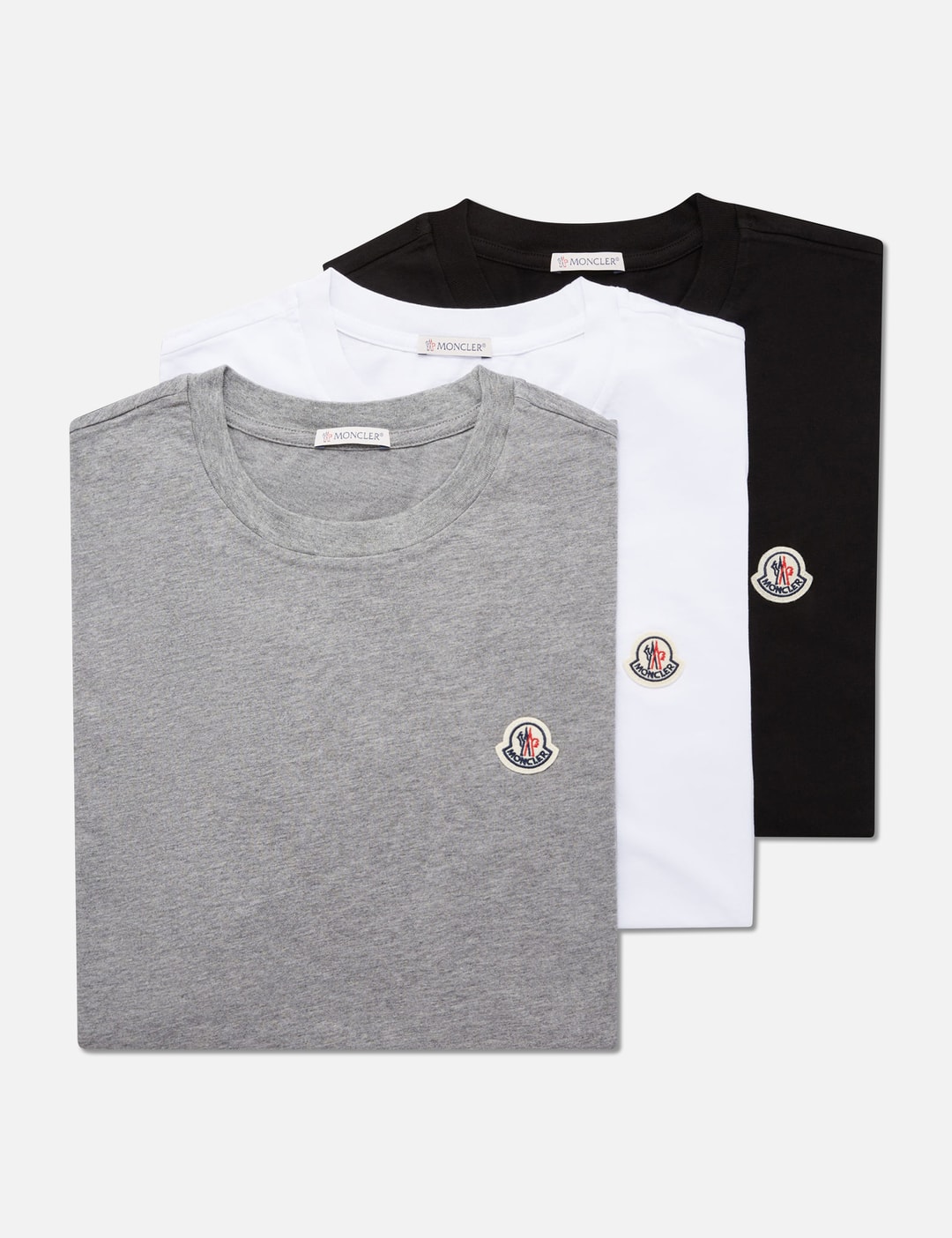 Set Of 3 Cotton T Shirts in Multicoloured - Moncler
