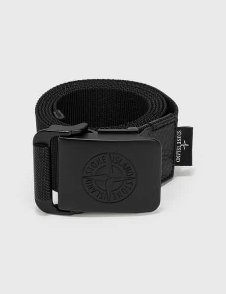 Stone Island - Engraved Logo Belt | HBX display picture 2