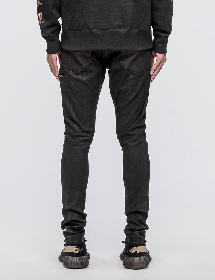 Ripped Black Coating Hype-Fit Denim Jeans Placeholder Image