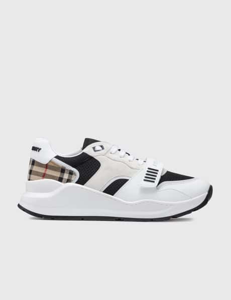 Burberry Mesh, Suede and Vintage Check Cotton Sneakers