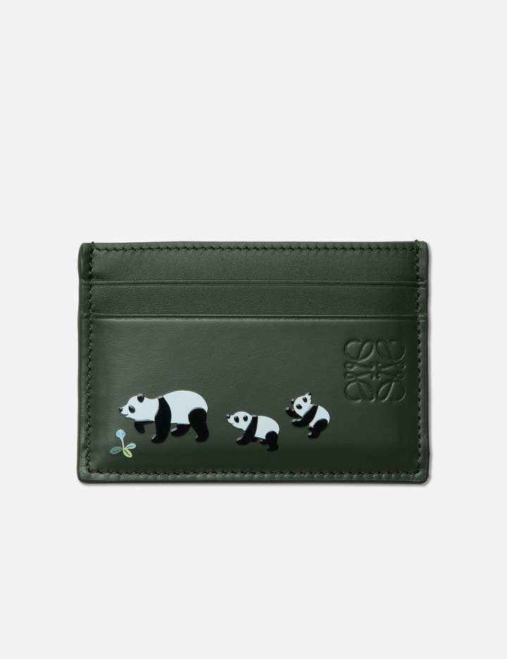 Loewe Panda Plain Cardholder In Green
