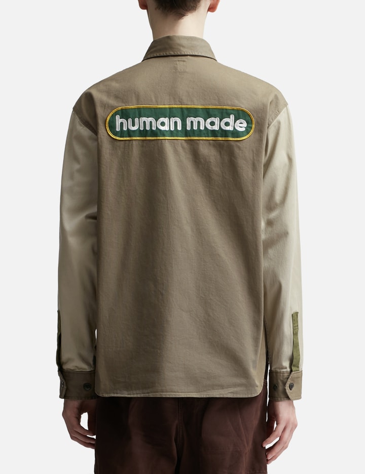 Shop Human Made Crazy Work Shirt In Beige