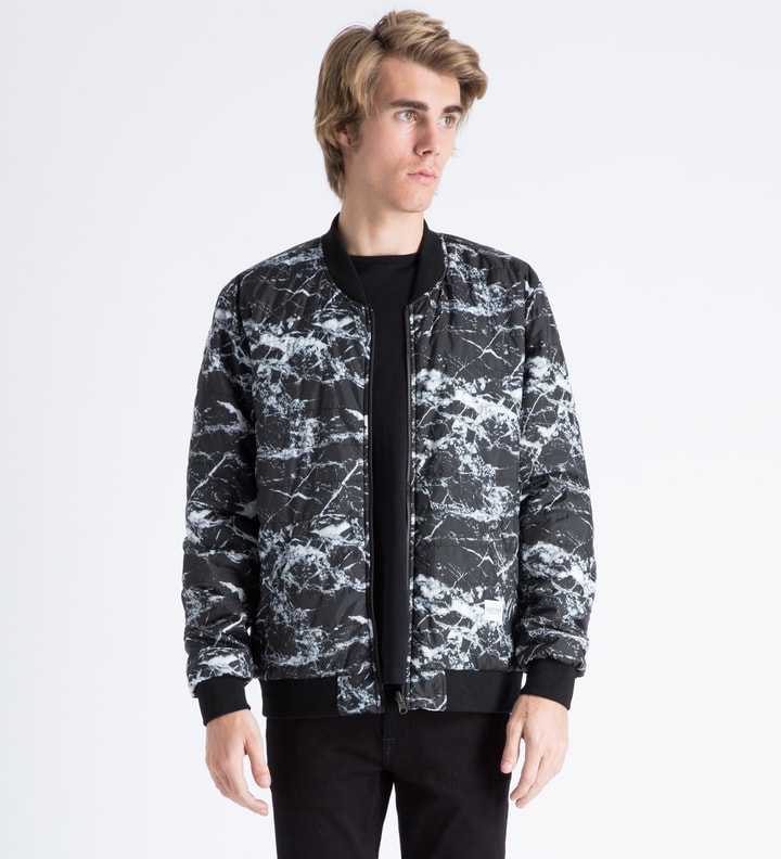 White/Black Marble Reversible Marbleous Bomber Jacket Placeholder Image