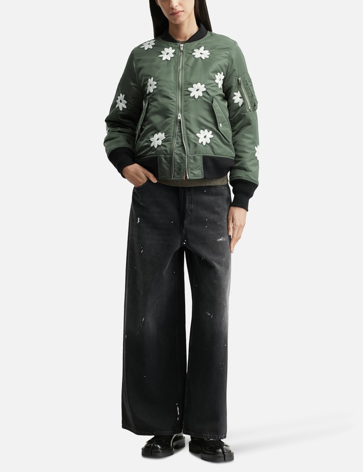 Flower Embroidery Flight Jacket Placeholder Image
