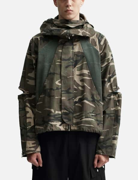FFFPostalservice - Hooded Parachute Bomber V2 Jacket | HBX 