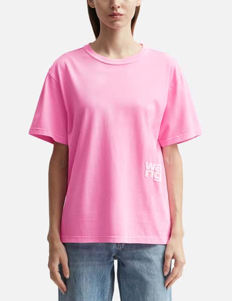 Alexander Wang Essential Muscle Cotton Jersey T-shirt in Pink