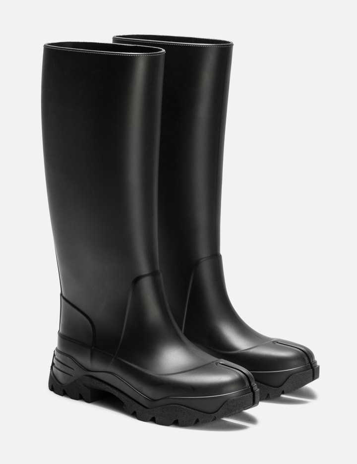 Shop Maison Margiela Tabi Rain Boots In Black