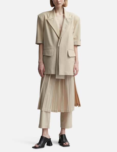 Short Sleeves Mix Media Blazer view 12