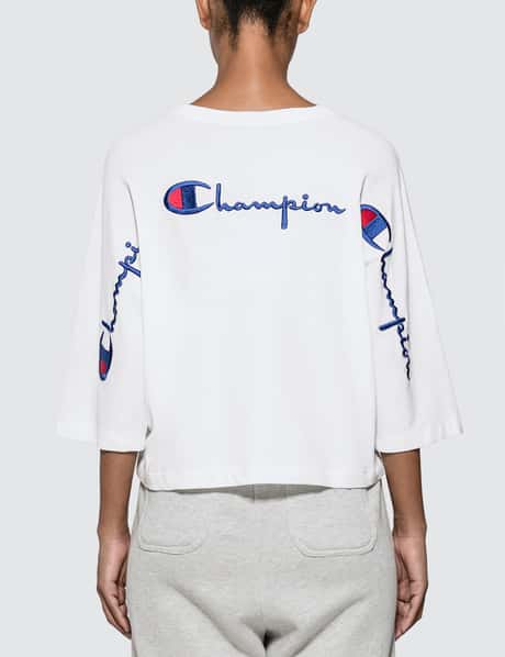 Champion Reverse Weave - Back Script Oversized Cropped T-shirt