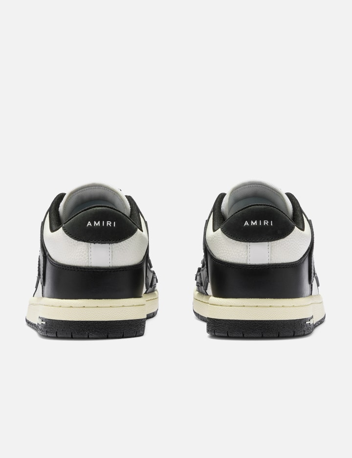 Amiri Skel Sneakers In White And Black Leather In Black