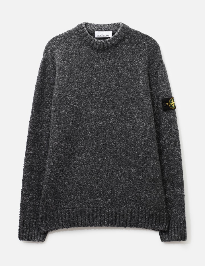 Stone Island Speckled Wool Nylon Crewneck Jumper