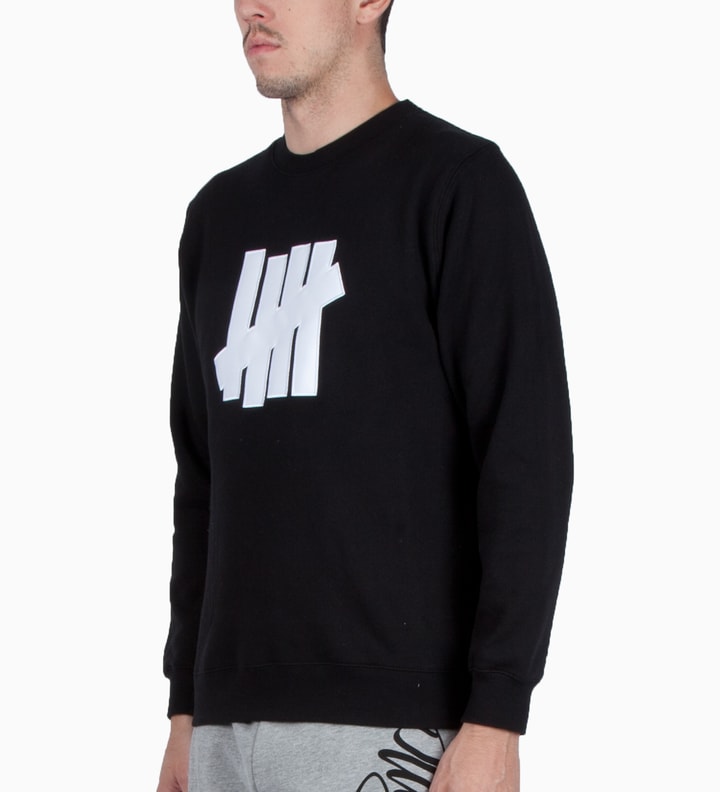 Undefeated Graphic Print Crew Neck Hoodie - Black Sweatshirts