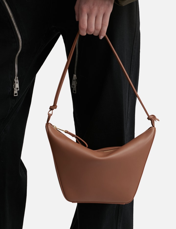 Loewe Hammock Drawstring Small Leather Shoulder Bag In Brown