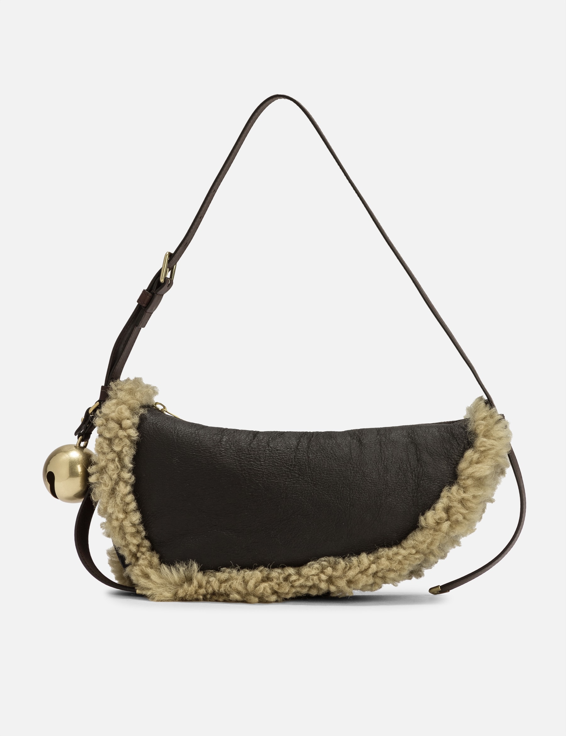 Small Shield Shearling Bag view 16