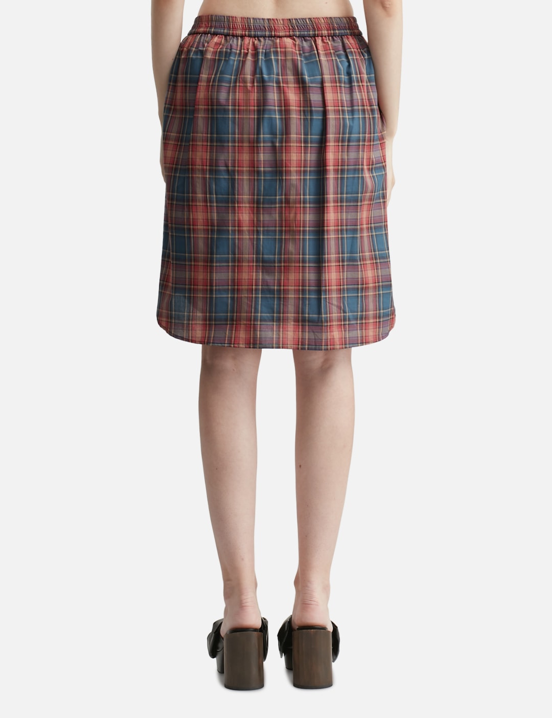 Check Shirt-Wrapped Skirt Pants view 10