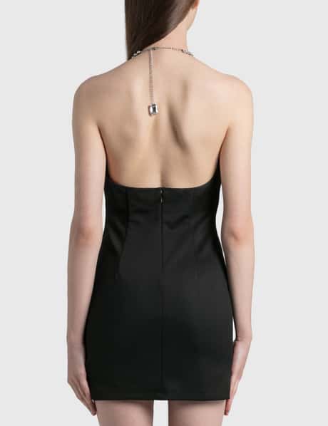a-line or empire waist dresses Amelita Suiting Halter Mini Dress - Black