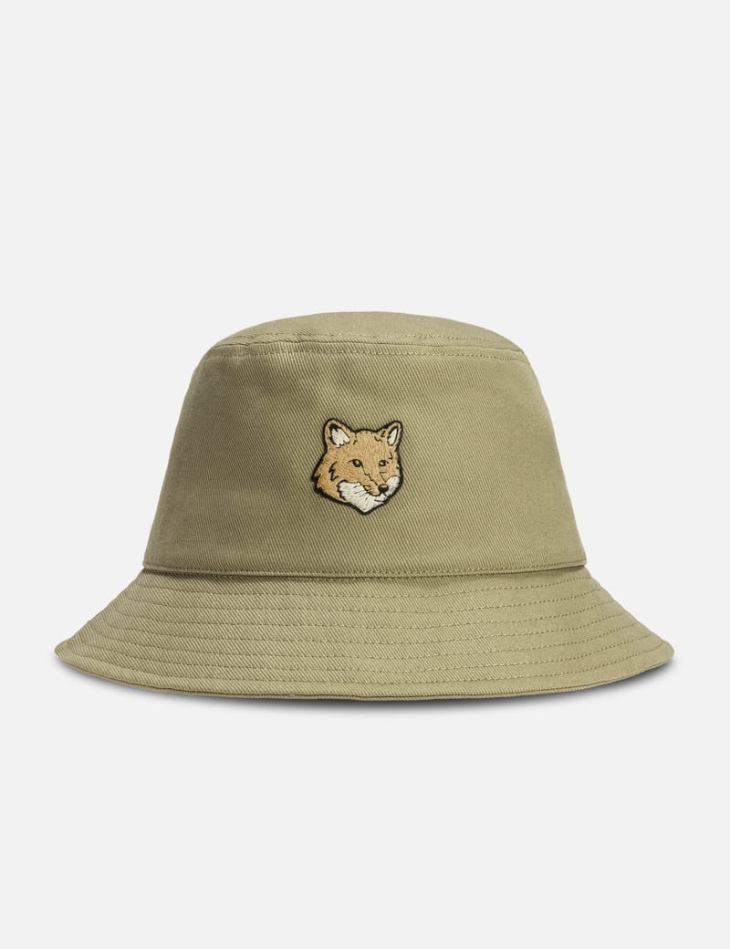 FOX HEAD PATCH BUCKET HAT -INK BLUE(LM06113WW0088) Maison Kitsune -Women-(メゾンキツネ) Maison Kitsuné Fox Head Silicone Patch 6 Panel Cap Maison Kitsune