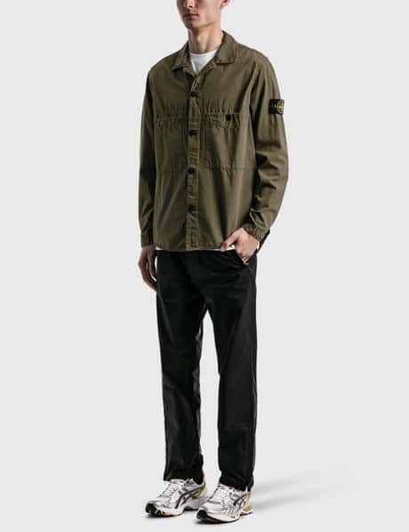 Stone island olive green overshirt Outlet