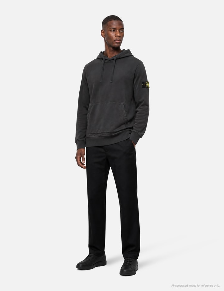 Stone Island Organic Cotton Fleece Hooded Sweatshirt