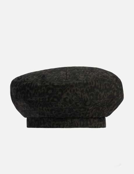 "Marco" Leopard Denim Beret view 8