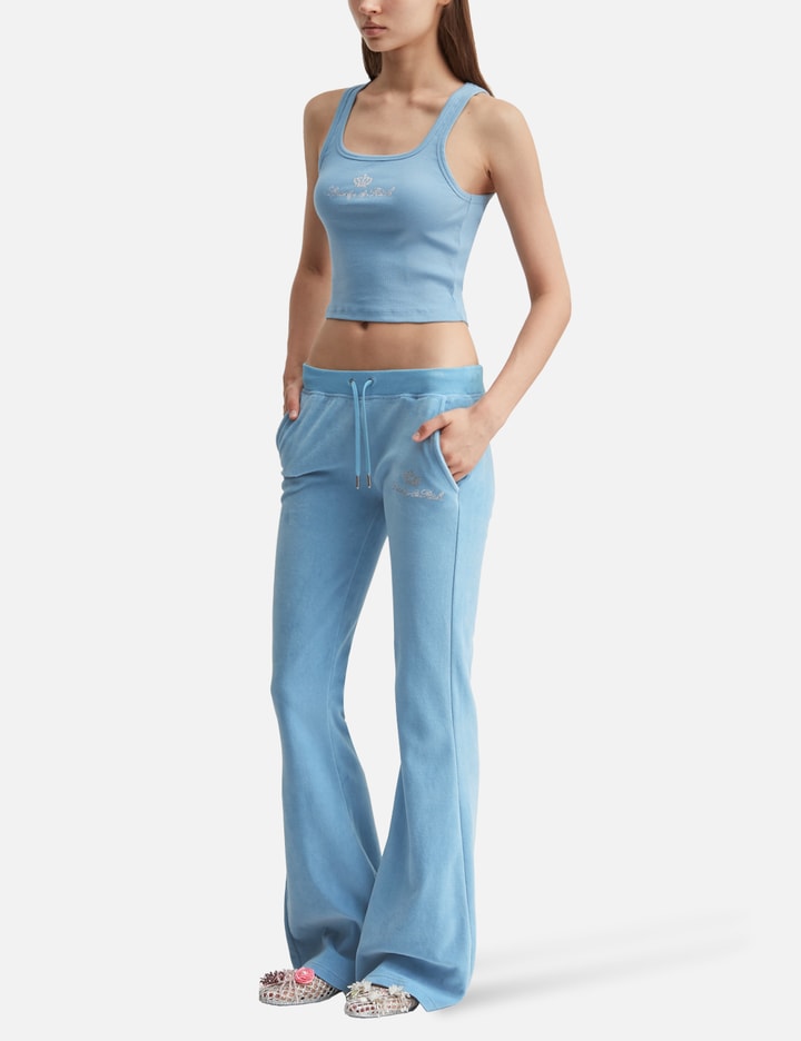 Sporty & Rich Sporty & Rich X Juicy Couture Script Velour Sweatpant