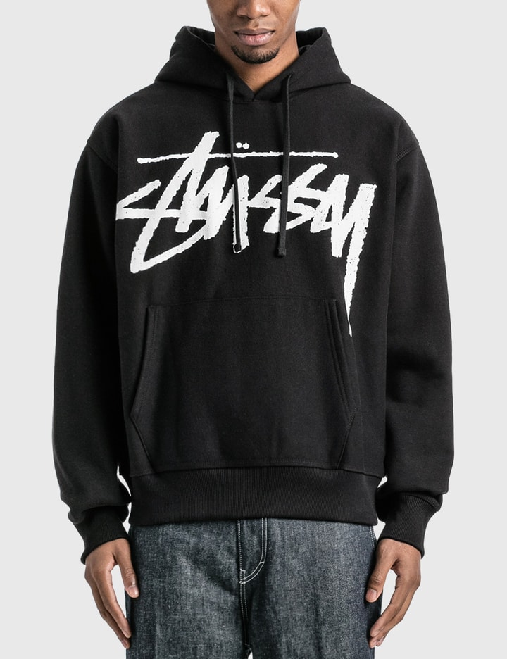 SALE black stussy monogram hoodie , size large , 10/10