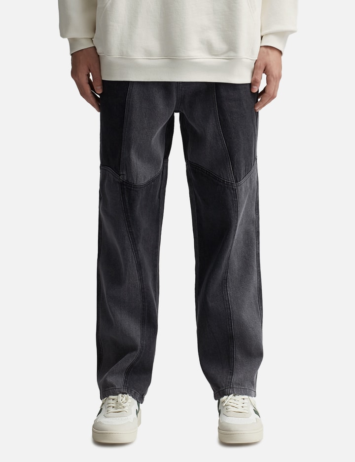 Blocked Relaxed Denim Pants Placeholder Image