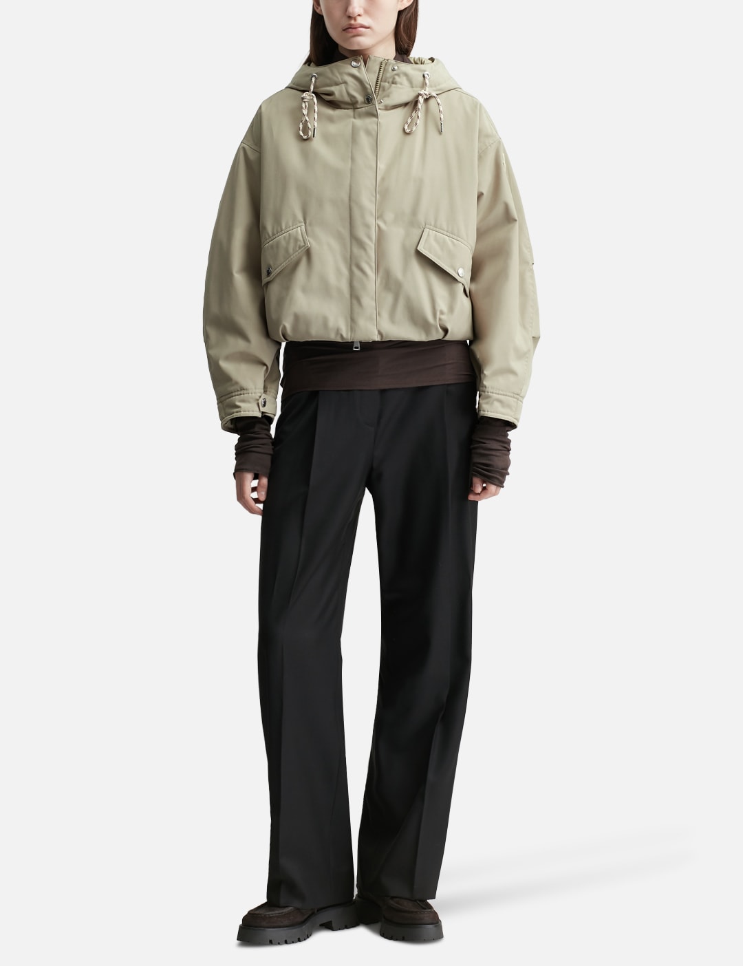 Eucalyptus Hooded Short Down Jacket view 16