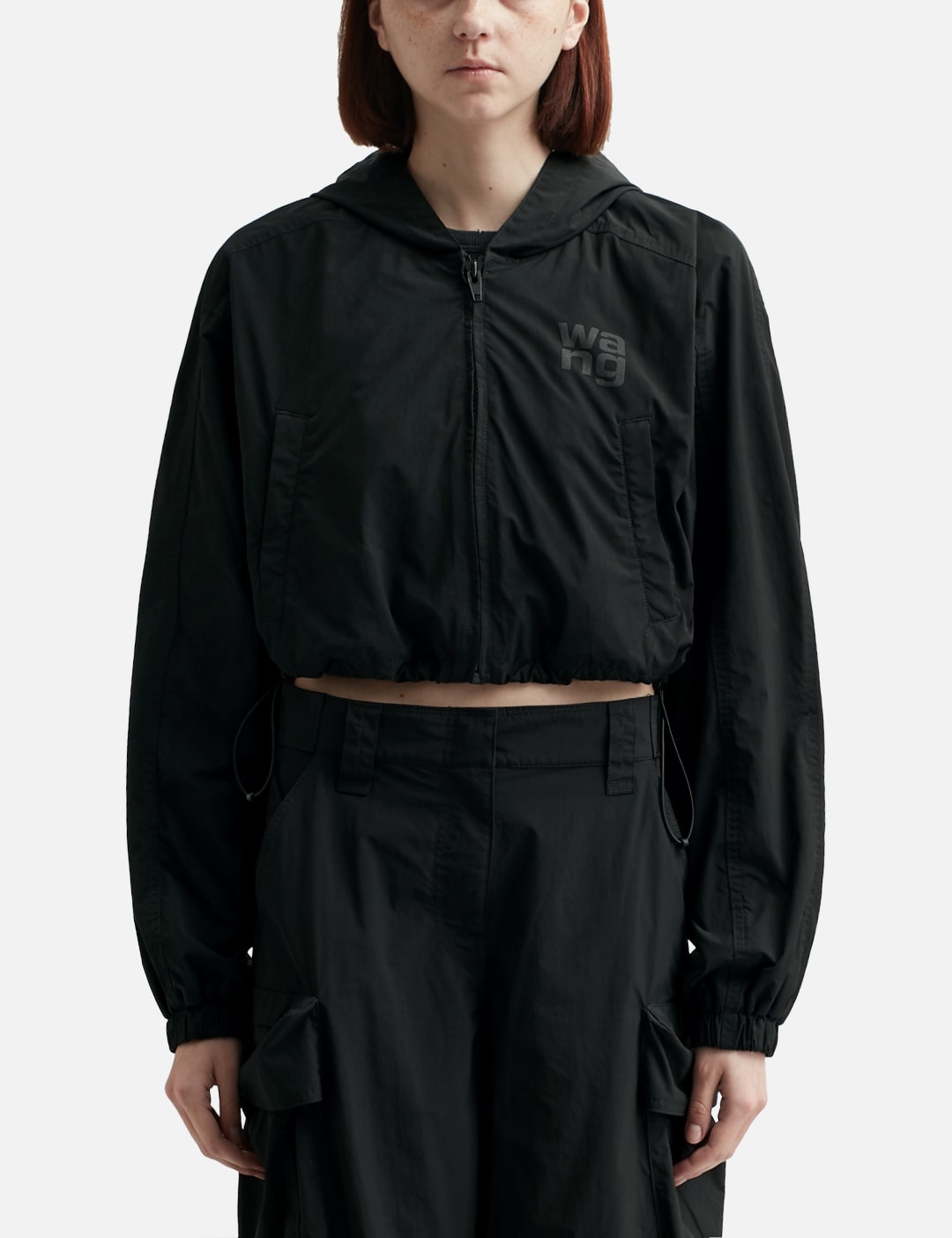 HOODED CROPPED ZIP JACKET view 6