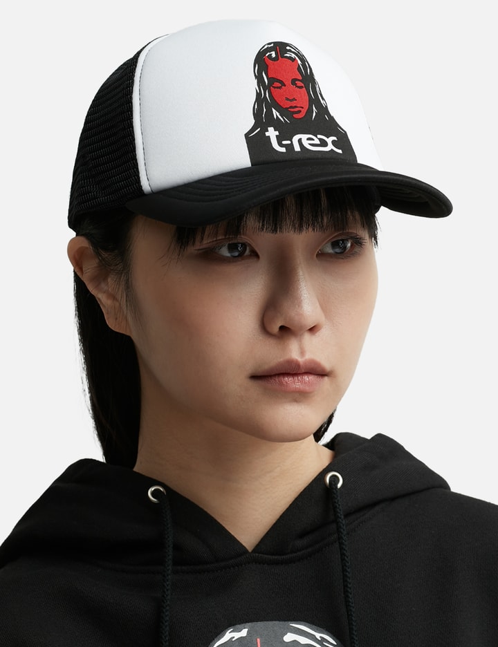X-girl × T-rex Mesh Cap In White