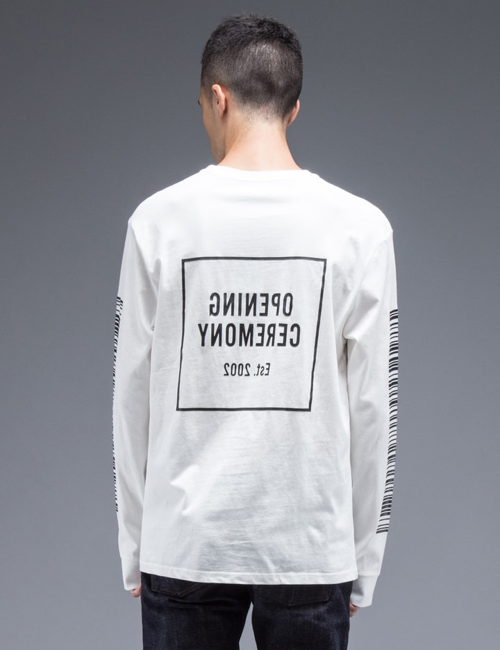 White Oc Barcode L/S T-shirt Placeholder Image